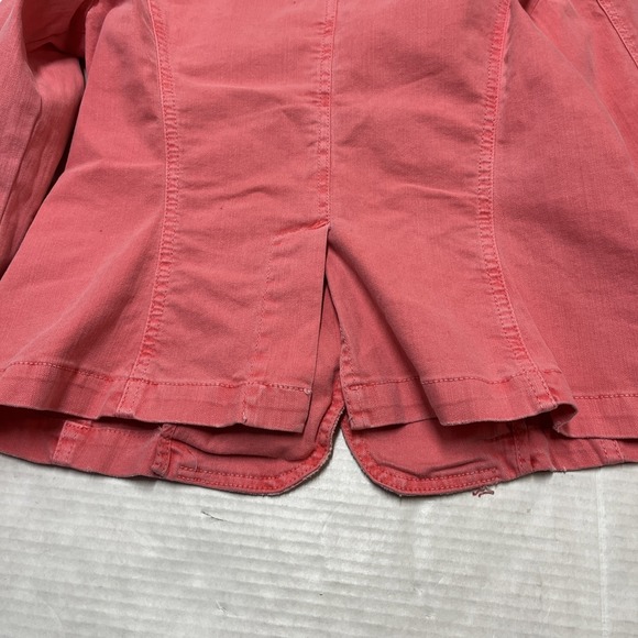 Vintage Level 99 Y2K Jacket Womens 9 Pink Denim Fitted Blazer Retro Chic Indie - Picture 12 of 14